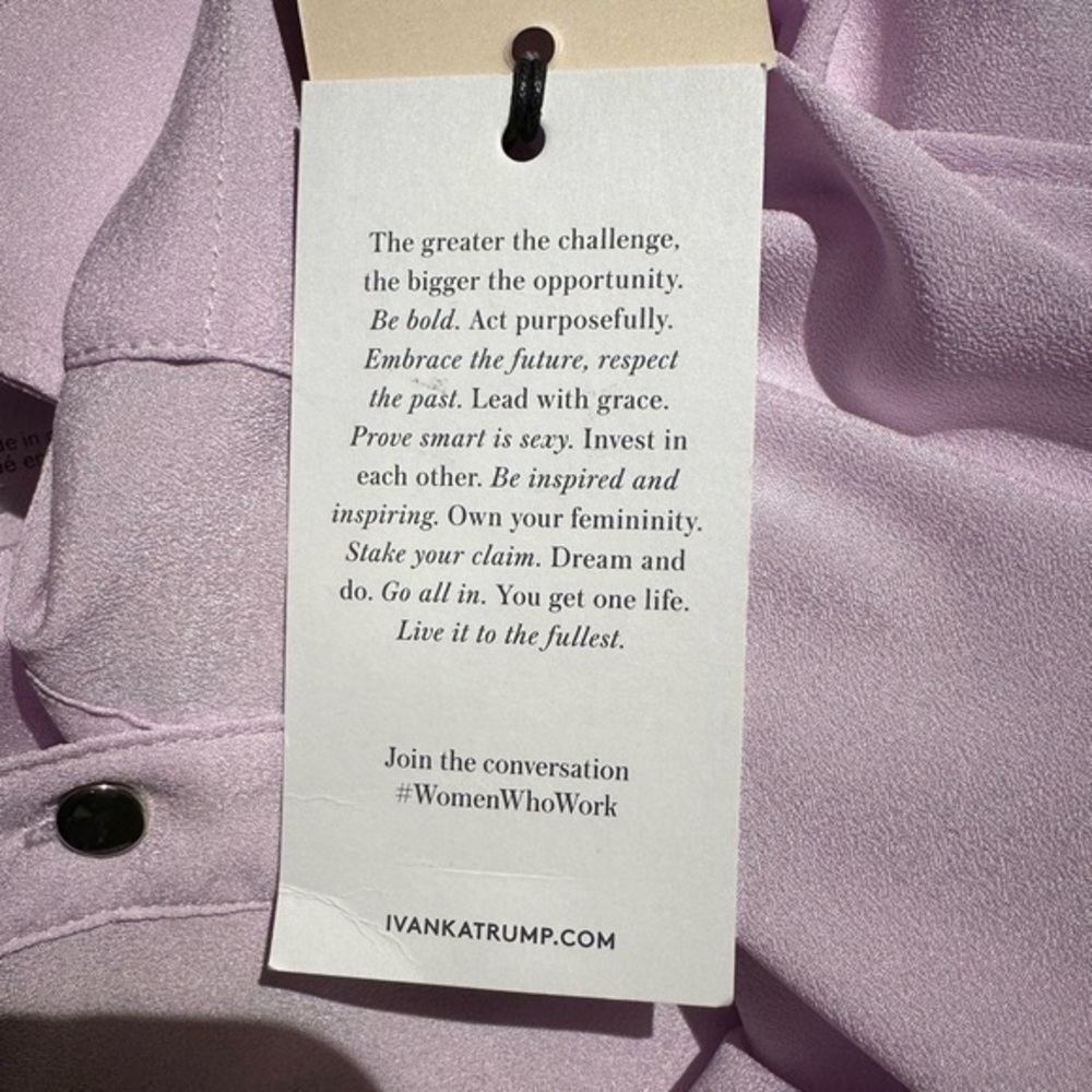 Ivanka Trump Women’s Lilac Top w/ Buttons (Small) (NWT) - Picture 10 of 10